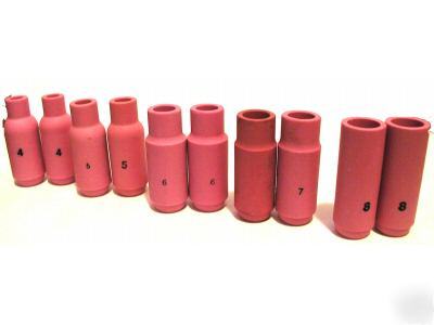 10N series tig nozzle assortment for 17,18,26 torches