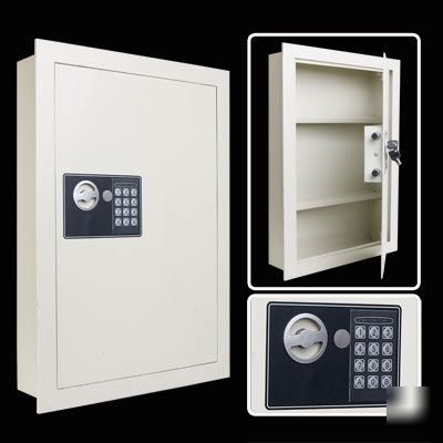 Keyless electronic digital wall safe home security flat