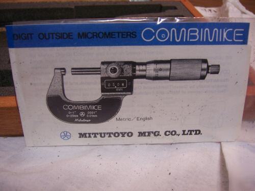 New digit outside micrometers/combimice/mitutoyo mgf. 