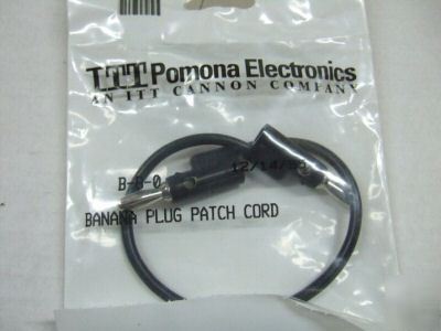 New itt pomona b-8-0 patch cord banana black plug 