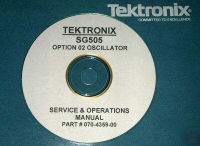 Tektronix SG505 opt 02 instruction (serv. & ops) manual