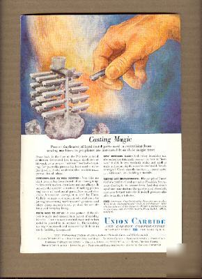 1953 art ad~union carbide~casting magic~magic trees