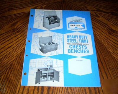 1973 knaack storage chest brochure- tool chests/benches