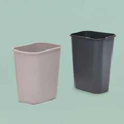 41 1/4 quart molded plastic wastebasket-rcp 2957 gra