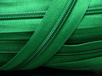 #5 nylon coil zipper chain 20YD (540) light green