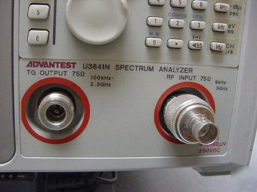 Advantest u-3641N spectrum analyzer 75-ohm