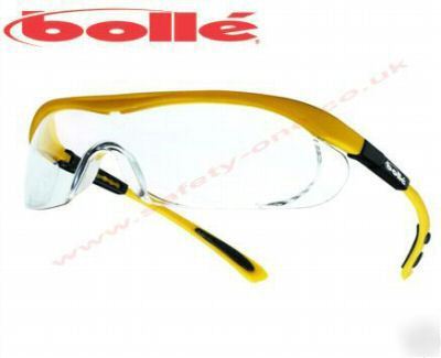 Bolle targa sports style safety glasses - yellow frame