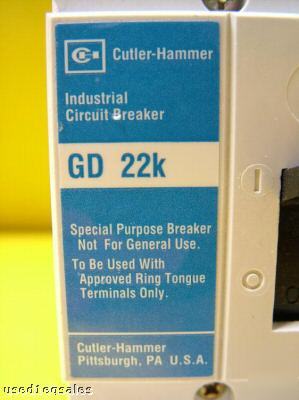 Cutler-hammer gd 22K 3-pole 40 amp used circuit breaker