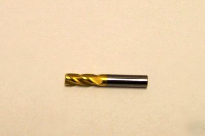 New - usa solid carbide tin coated end mill 4FL 9/32
