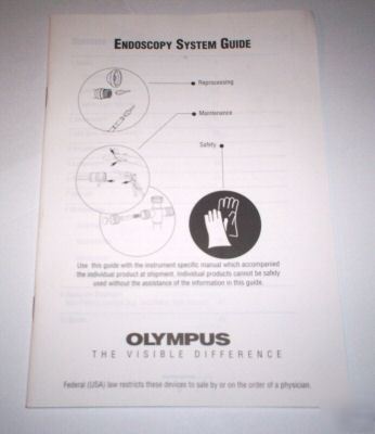 Olympus endoscopy endoscope system guide manual see pic