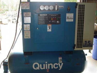 Quincy 15 hp rotary screw air compressor