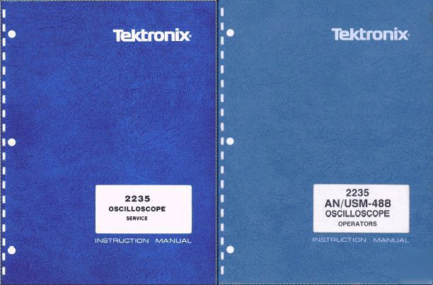 Tek 2235 service and op manuals in 2 res and in A3 + A4