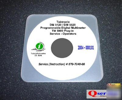Tektronix tek DM5120 DM5520 service ref manual cd