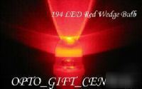 10PCS 194/168 led T10 red bullet shape light 12V