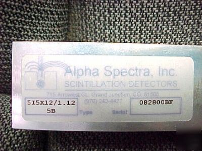 Alpha spectra, inc. scintillation detector