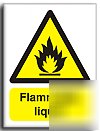Flammable liquid sign-semi rigid-200X250MM(wa-006-re)