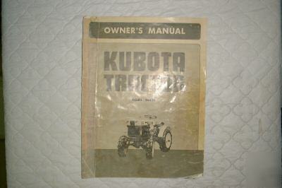 Kubota B6000 owners/service manuals