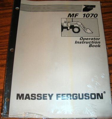 Massey ferguson tractor 1070 loader operators manual mf