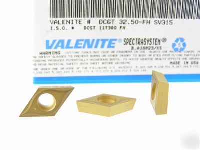 New 50 valenite dcgt 32.50-fh SV315 carbide insert N352