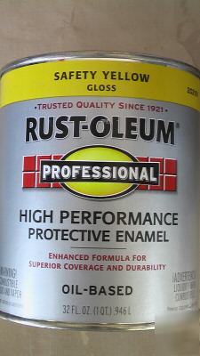 2 quarts of rustoleum high performance enamel - yellow