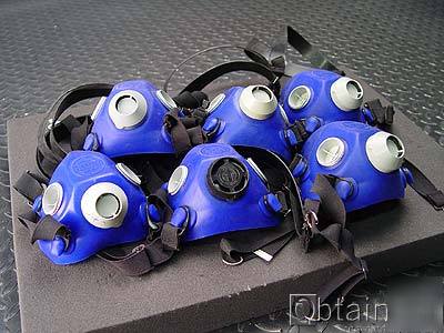 6 ea survivair blue 1 apr respirator 1/2 mask medium