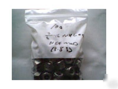 100 3/8-16 stainless steel nylock hex nuts 