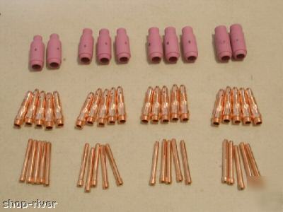 50 pcs tig torch consumables for QQ300 and sr-26 wp-17