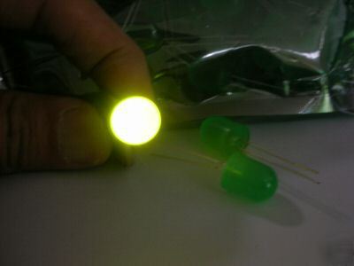 50,super bright 6000MCD 10MM green diffused led,G10