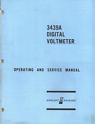 Agilent hp 3439A operation & service manual