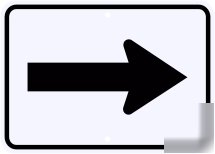 Black arrow sign directional arrow guide sign 21 x 15