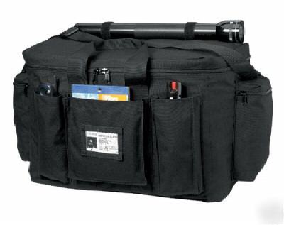 Black police tactical equipment bag