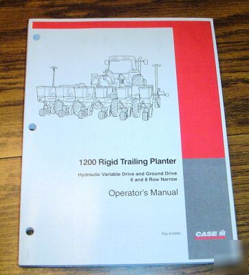 Case ih 1200 rigid trailing planter operator's manual