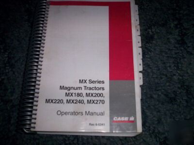 Case ih mx SERIES180-270 magnum tractor operator manual