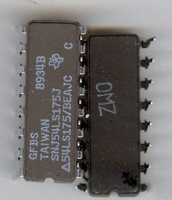 Integrated circuit ic SNJ54LS175J texas instrument