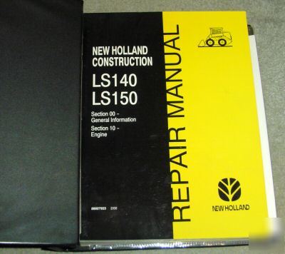 New holland LS140 & LS150 skid loader repair manual nh