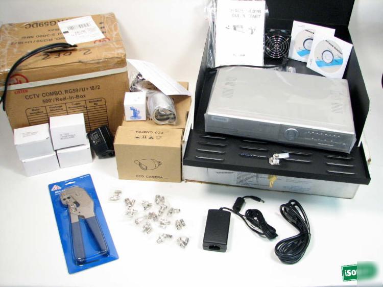  sony security cctv system dvr+cable+4-1/3