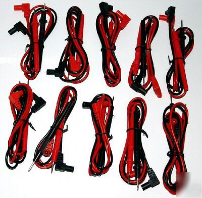 10 lot right-angle test lead probes digital multi-meter