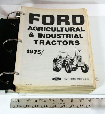 1975 ford parts book - tractors ag & ind - see list