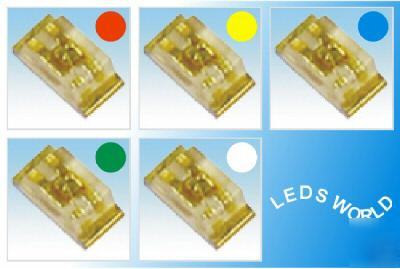 50X 0603 smd chip leds(10X red,yellow,blue,white,green)