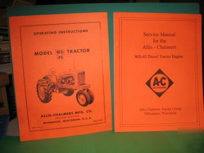 Allis-CHALMERSWD45AND45DIESEL operating &service manual