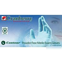 Cranberry powder free nitrile exam gloves large QTY1000