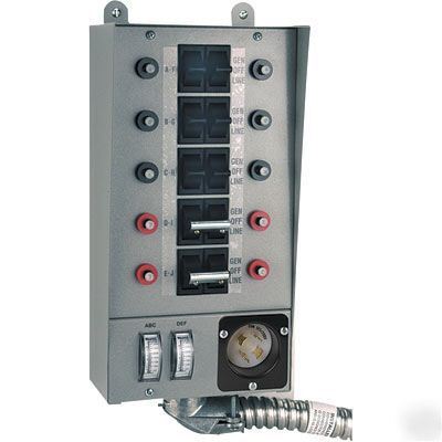 Generator transfer switch 10 circuit up to 7,500 watt