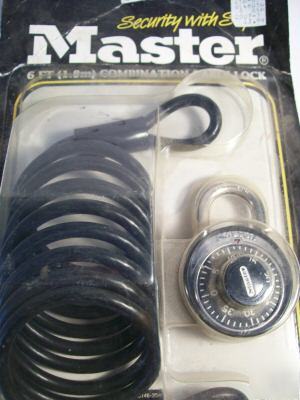 Master 6-ft (1.8M) combination cable lock nip 