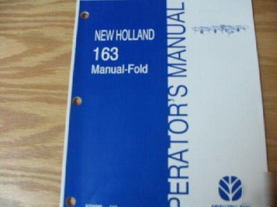 New holland 163 rake tedder operators manual