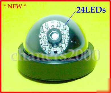 New wire ccd 24LED infra-red dome colour camera cctv