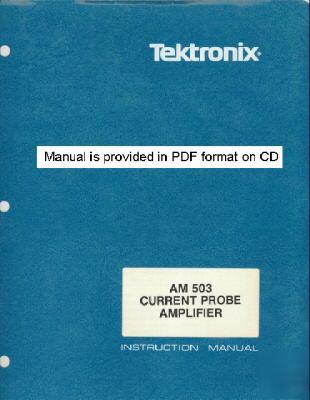 Tek tektronix AM503 am 503 operation & service manual