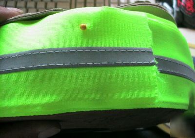 Yellow grey reflective tape, sew on cloth safety 2-1/2