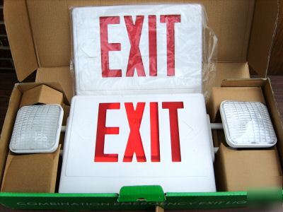 Complete combination emergency exit light led exit sign