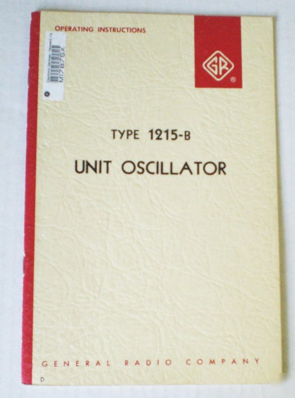General radio 1215-b unit oscillator - $5 shipping 