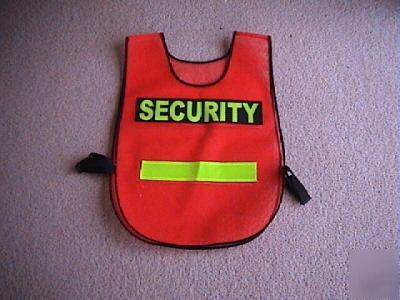 High visibility luminous security vest